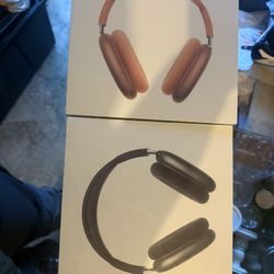 AirPods, Max, black and orange