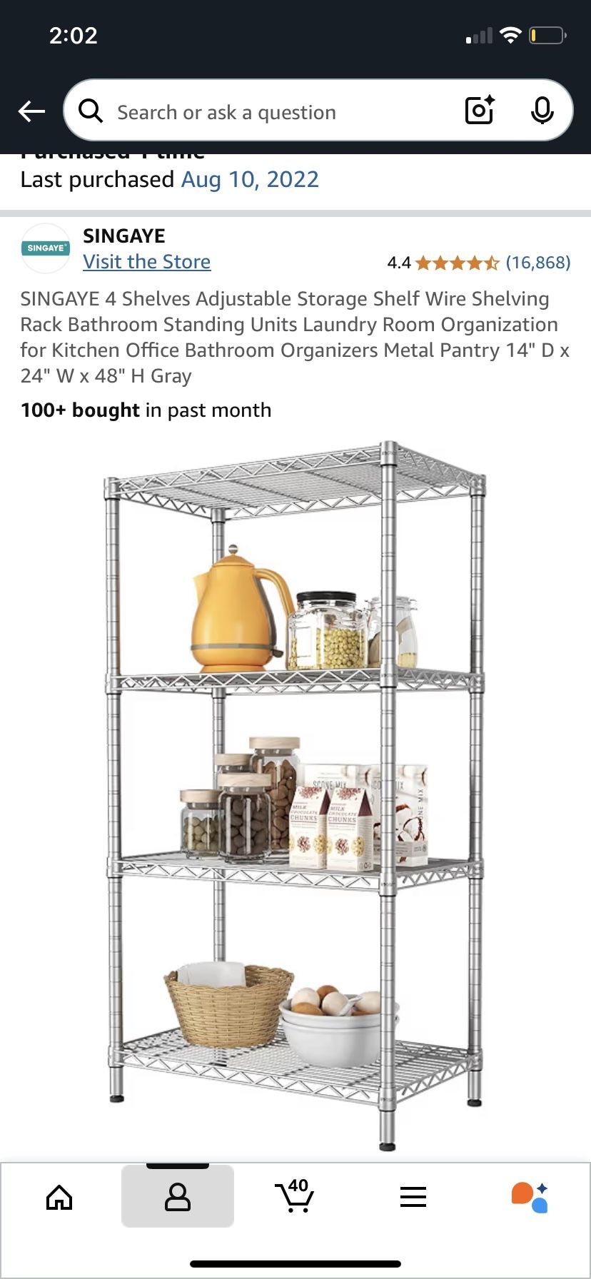 Heavy Duty Shelf For Kitchen, Living Room, Bedroom, Or Bathroom