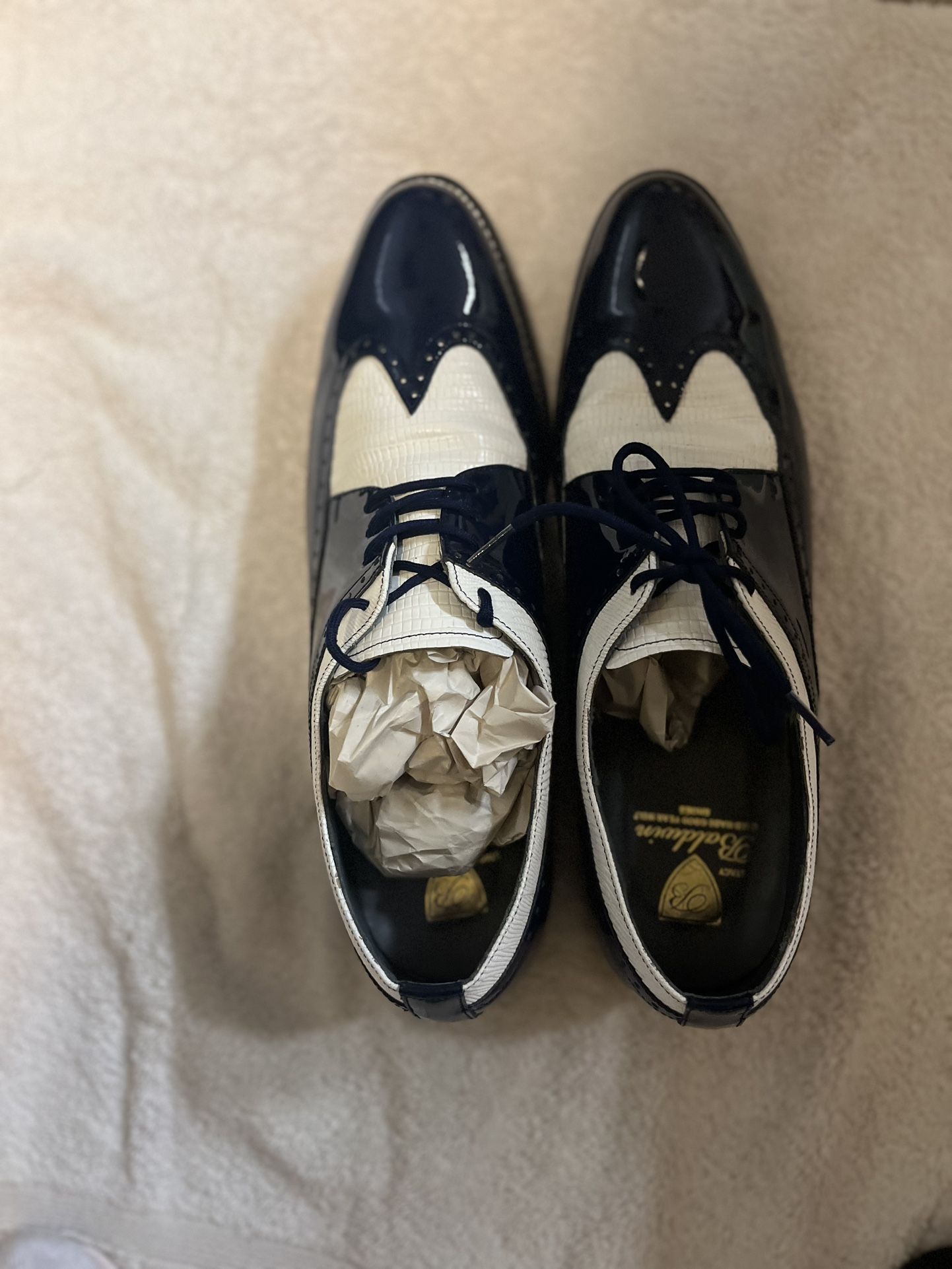 Stacy Baldwin Royal Blue/white Good Year Welt Shoes 11.5