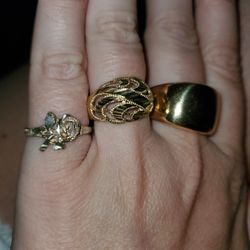 Solid Gold Rings. Prices And Info Listed.