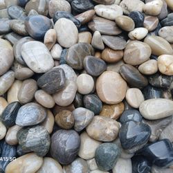 Multi-color Polished Pebbles 1" - 2"