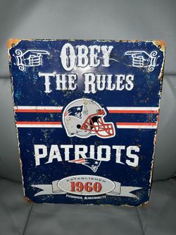 Patriots Metallic Sign 