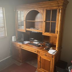 Beautiful Solid Wood Desk For Sale