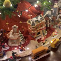 Vintage Coca Cola Christmas Village.  200-300 Pieces