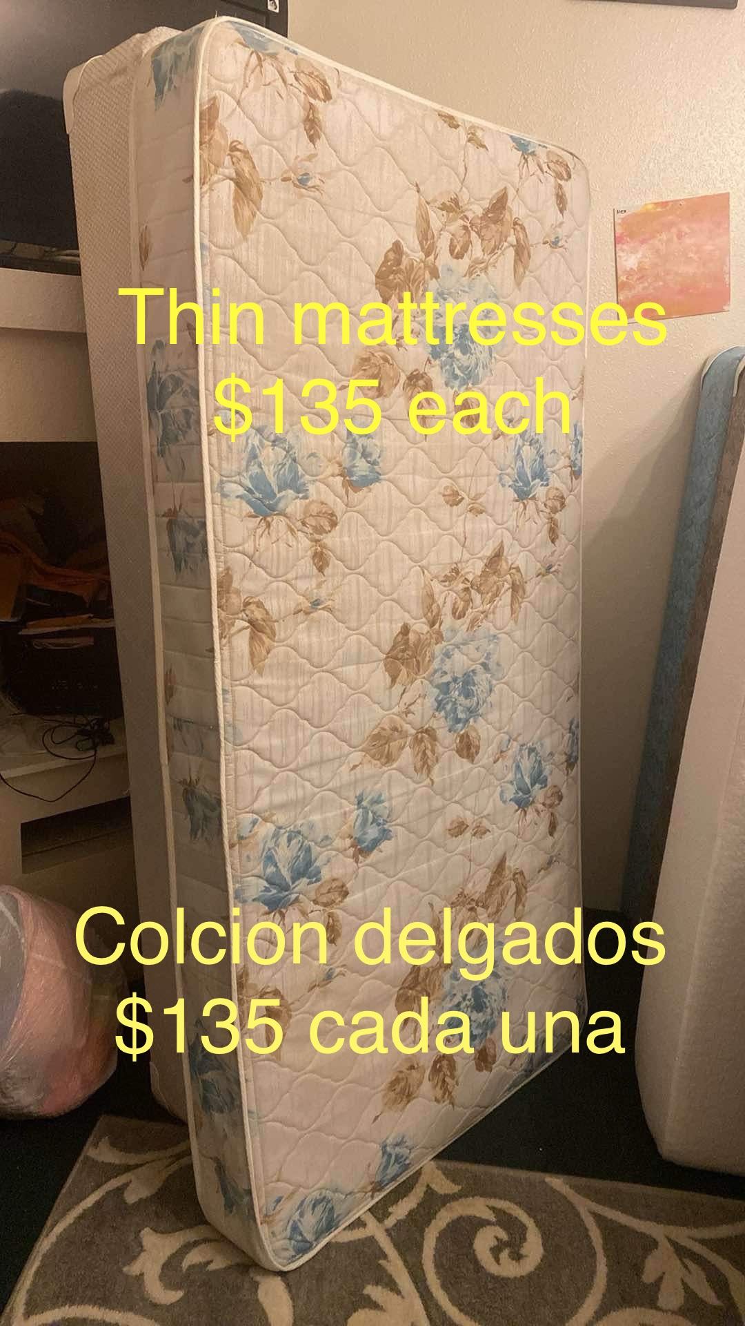 $280/$360–Twin mattresses and box springs (5 available) Metal frames are sold separately. ——(USED NOT NEW) for seriously interested people only messag