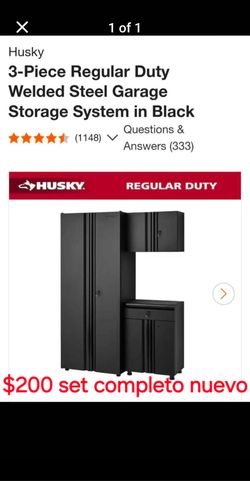 Set of 3 pieces steel garage storage