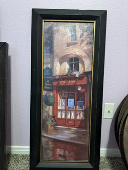 Bistro Restaurant Framed Painting
