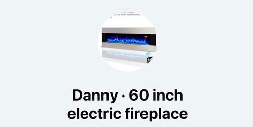 Danny 60 Inch Electric Fireplace