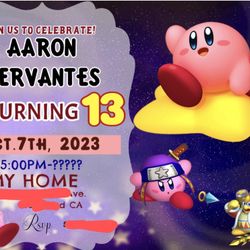 Kirby Invitations 