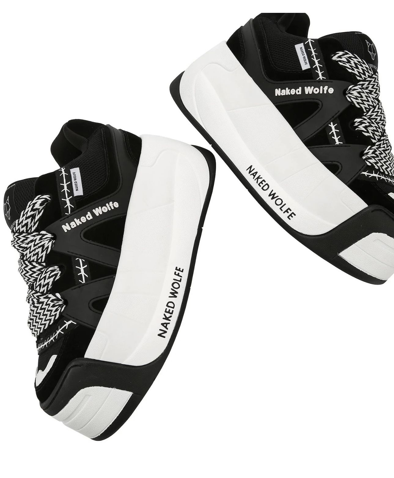 NAKED WOLFE SLIDER BLACK SNEAKERS NEW
