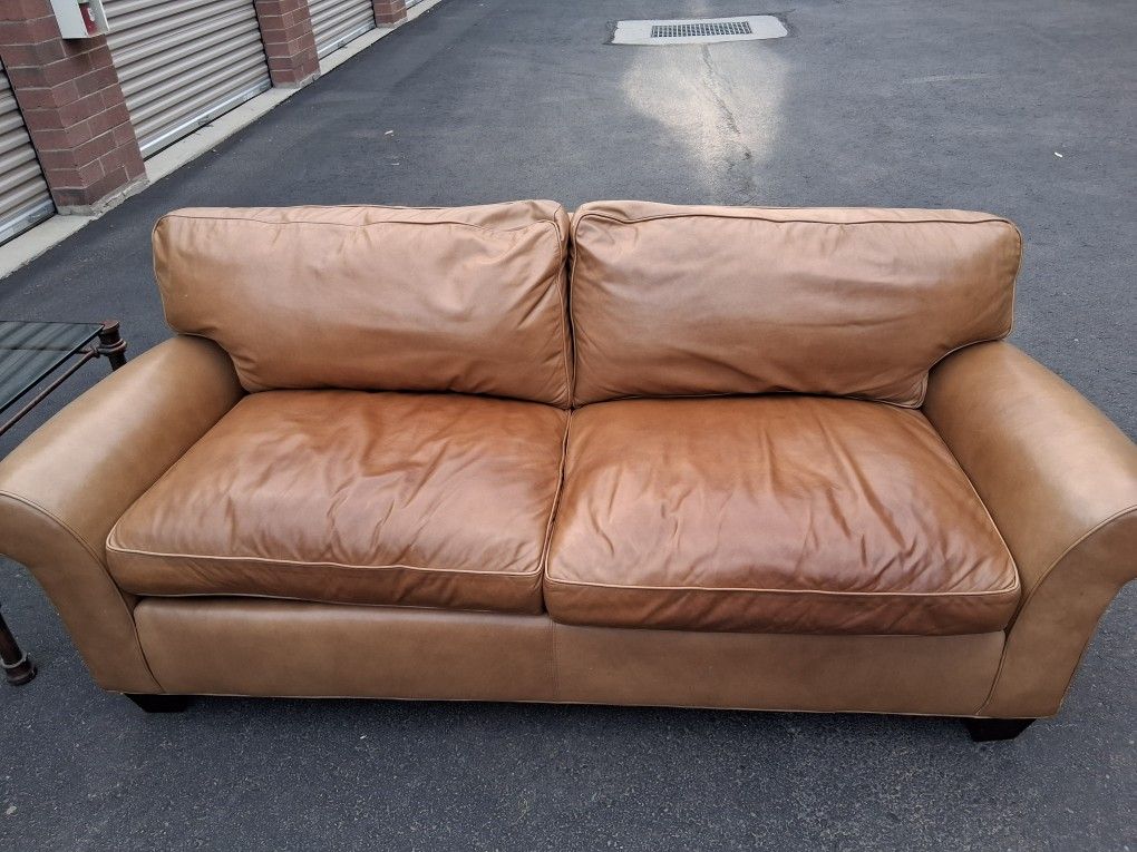 Lee Industries Goose down Leather Couch