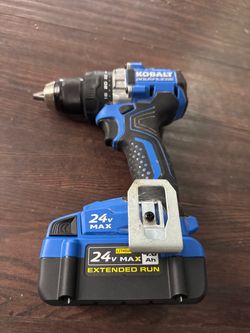 A used Kobalt 24V Max Brushless Drill/ Driver with a brand new battery. $80 obo