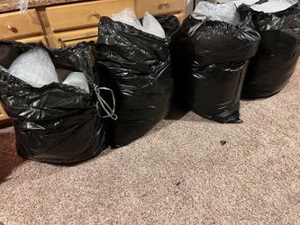 4 Large Bags of Assorted Bubble Wrap