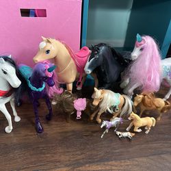 Doll Toy Horses Lot
