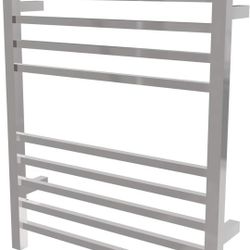 Amba Radiant Square RSWP-P 10-Bar Plug-in Towel Warmer in Polished Chrome