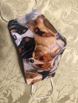 Washable reversible Mask with filter and nose piece built in