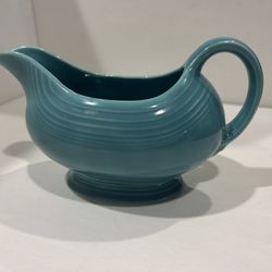 Vintage Fiestaware Turquoise Gravy Boat