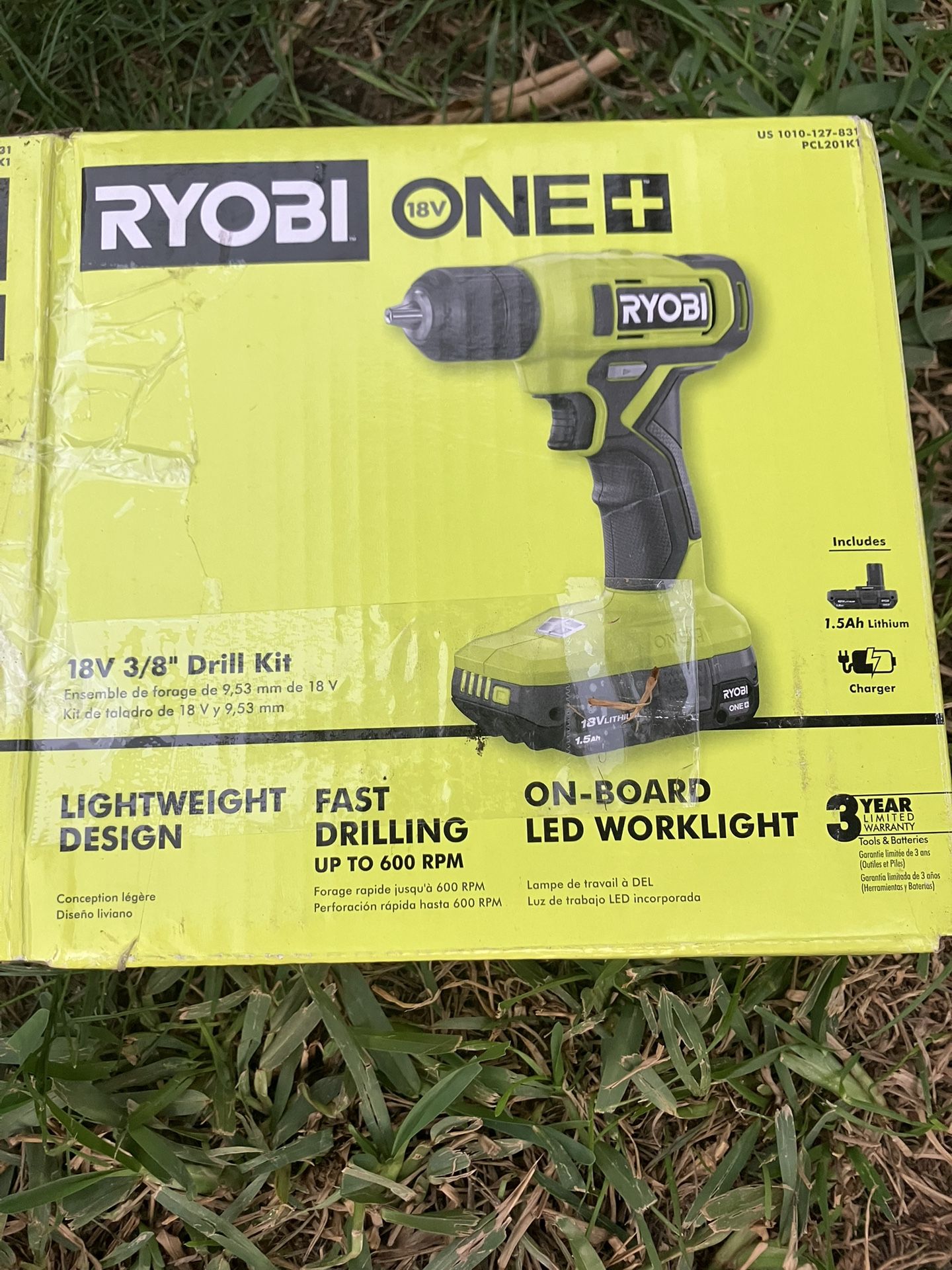 Ryobi 18v 3/8” Drill Kit 