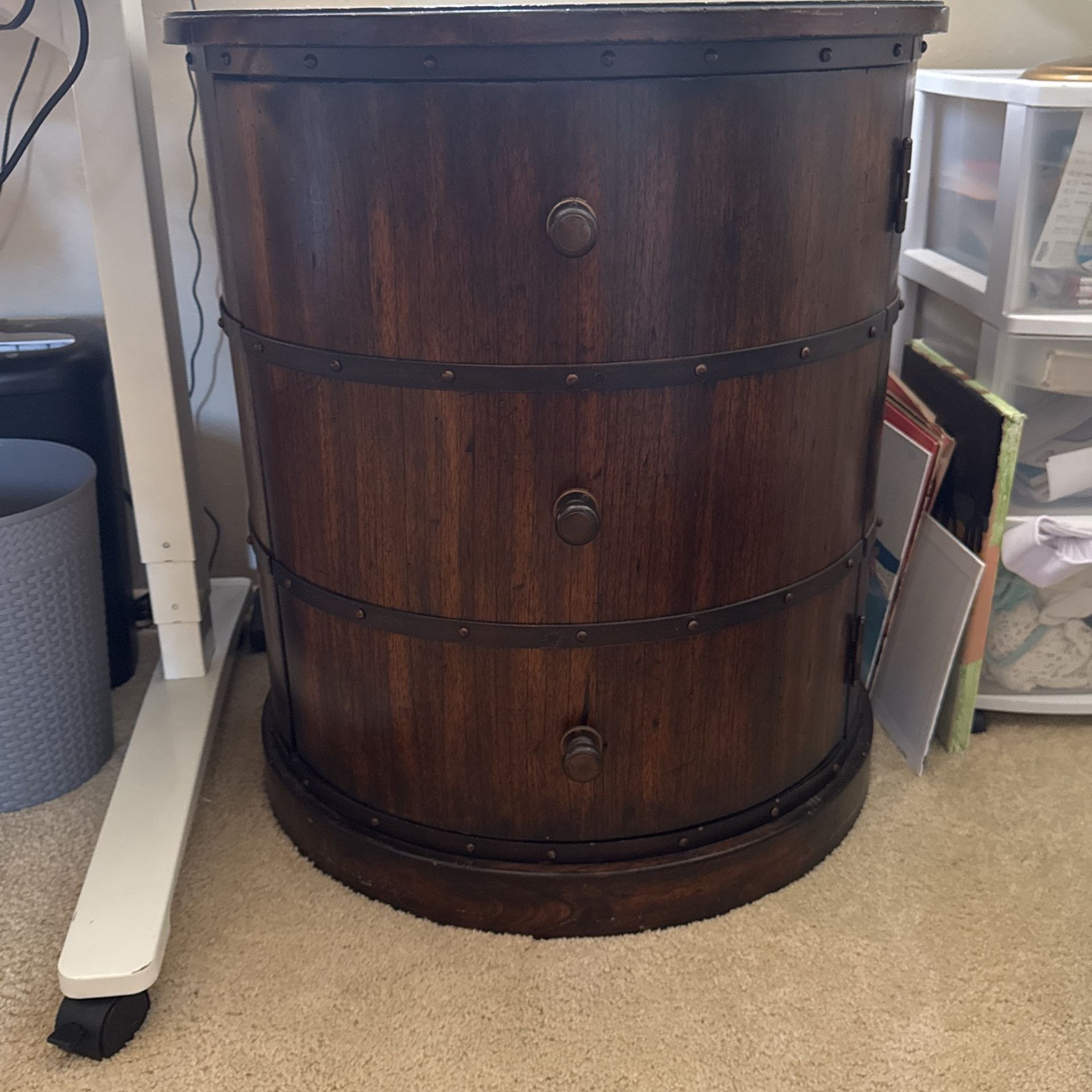 Double Shelf Barrel Cabinet