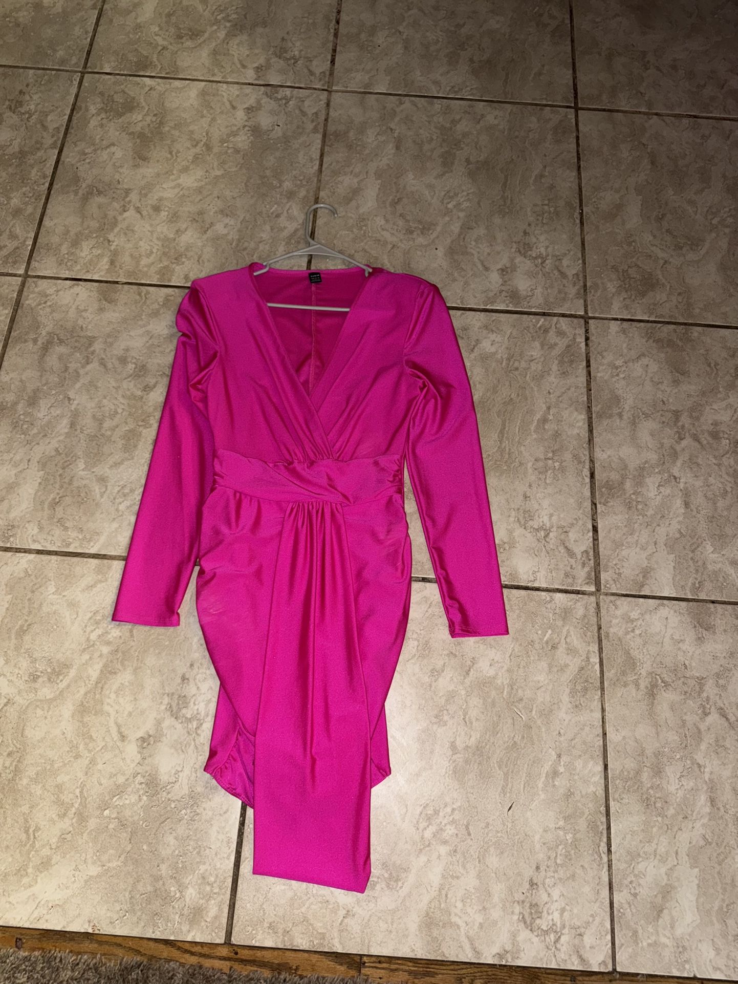 Hot pink mini dress