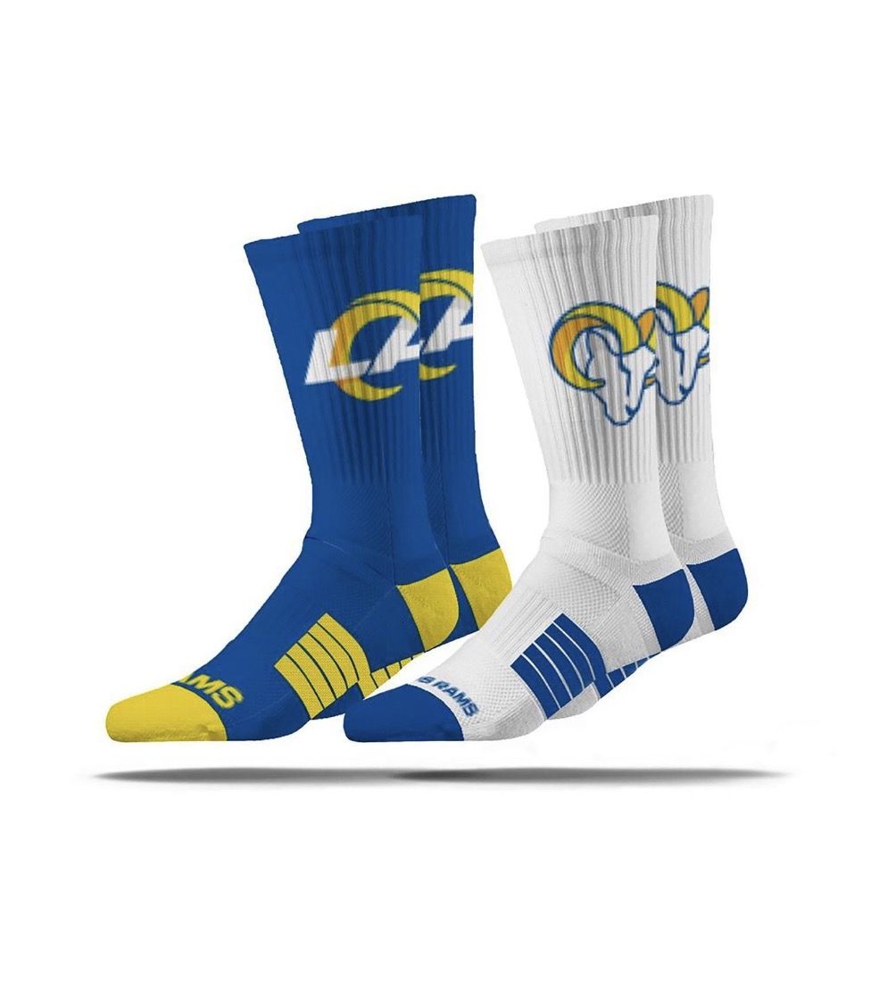 Razor Ramon Socks Los Angeles Rams Adult 2-Pack Crew Socks Brand New for Sale in Cty Of ...
