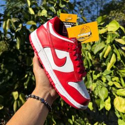 Nike Dunk Low White University Red GS/Women Sizes NEW