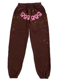 Sp5der Angel Number Sweatpants Brown