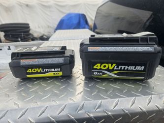 Ryobi 40V Lithium Battery Pack Lot of 2