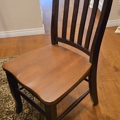 4 Slat back dinning room chairs