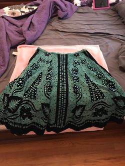 Black and blue skirt