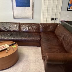 Restoration Hardware Leather Sectional