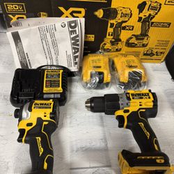 Dewalt Drill Tool Kit With 4 Amp Batteries, Brand New In The Box