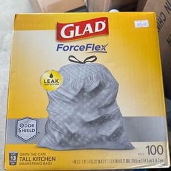 Glad Tall Kitchen Drawstring Bags, 13 Gallon, 100 Count