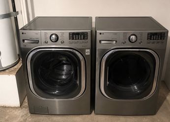 LG washer and gas dryer (work great, moving to a place with a stackable already in place) (avail 7/29)