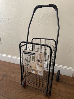Black Folding Wire Shopping Cart