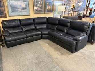 ACTION LANE Black Puffy Manual Reclining Corner Sectional