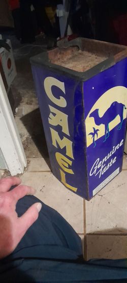 1994 old vintage camel metal large ashtray