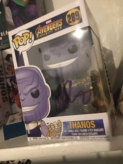 Thanos funkopop $50 obo signed by Jim Starlin
