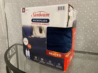 SUNBEAM Microplush Electric Queen Size Heated Blanket