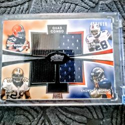 2012 Topps Quad Combos Relic Jersey Mark Ingram CJ Spiller Moreno Trent /610