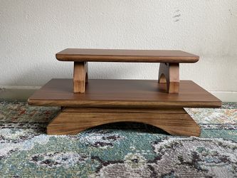 Solid Wood Hand Carved Shrine Altar Meditation Table