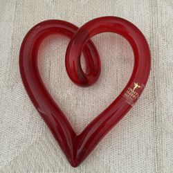 Glass Heart – Hand Blown, Dynasty, Gallery, Excellent Condition