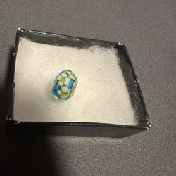 Pandora blue and yellow floral  charm