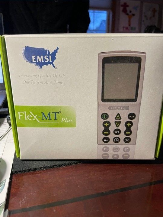EMSI Flex MT Plus Tens Unit Stim Machine + electrodes and battery packs
