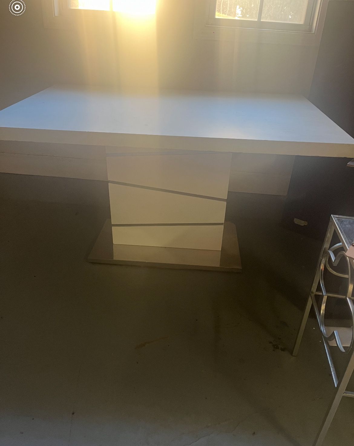 White Dining Table with or without chairs 