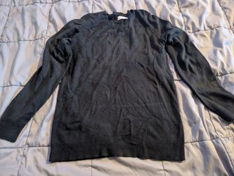 Dark Gray Crew Neck Knit Sweater