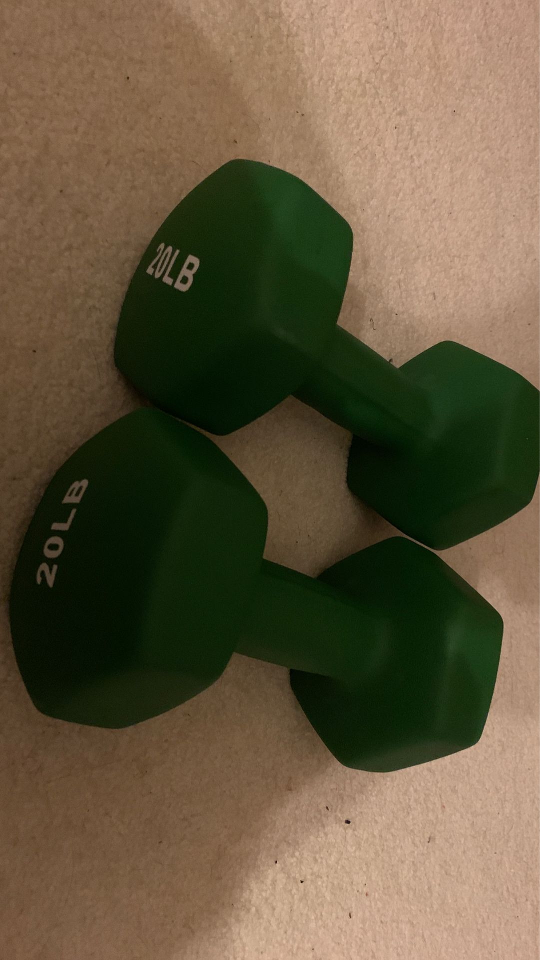 1 Pair of 20 Pound Dumbbells (from Amazon)
