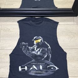 Y2K 2000s Halo Combat Evolved Anniversary Video Game Shirt