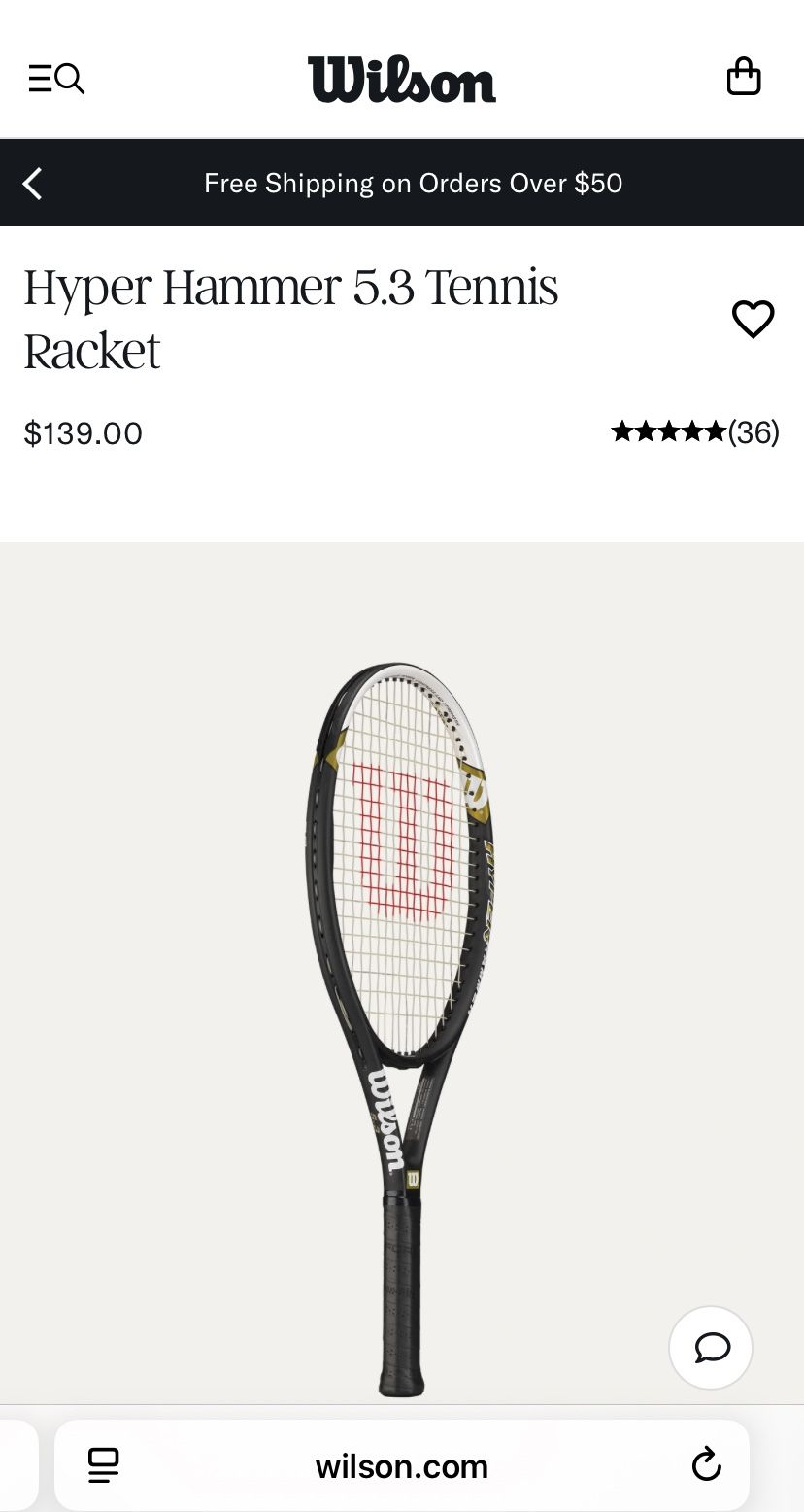 Wilson Tennis Racket Hyper Hammer 5.3 Premier (Hyper Carbon)