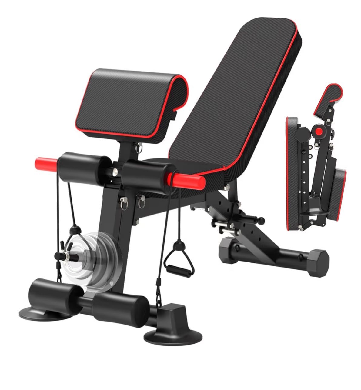 Adjustable Weight Bench,Utility Workout Bench Foldable Incline Decline Benches for Home Gym Full Body Workout,